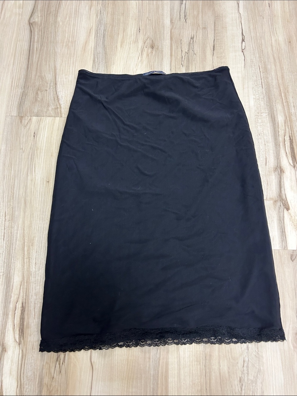 Brandy Melville Black Pencil Skirt with Lace Trim